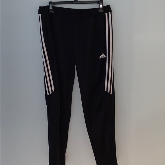 adidas black and white sweatpants